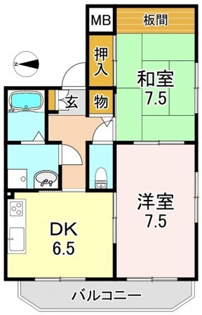 平野駅 徒歩3分 3階の物件間取画像